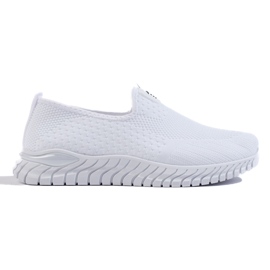 Sneakers da donna in tessuto bianco bianca