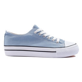 Classiche sneakers stringate da donna blu