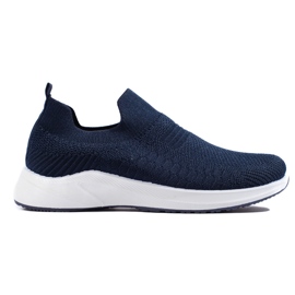Scarpe sportive in tessuto blu navy
