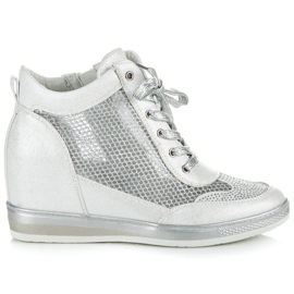 Vinceza Sneakers in rete grigio