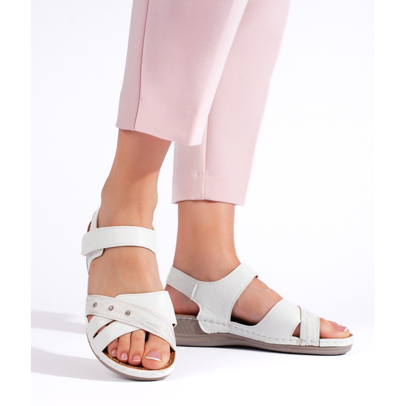 Sandali platform da donna di colore bianco chiaro bianca