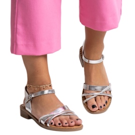 Sandali argento con zirconi di Elanoria