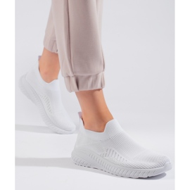 Scarpe sportive slip-on bianche da donna bianco