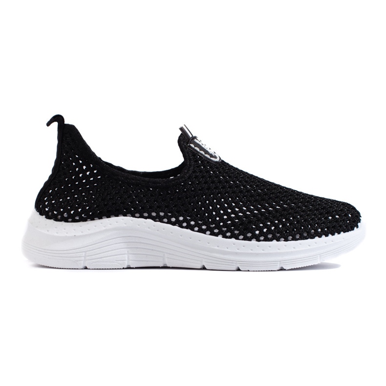 Scarpe sportive slip-on nere traforate nero