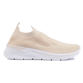 Scarpe sportive in tessuto beige
