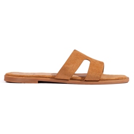 Sabot da donna in camoscio marrone