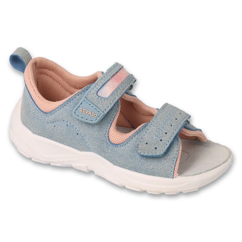 Sandali per bambini Befado, inserto in pelle con velcro, 721X014, blu