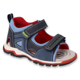 BEFADO SANDALS CAGNI INSERT INLETTERE PER BLU BLU BLUE VELCRO 170P100