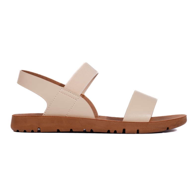 Sandali bassi beige da donna