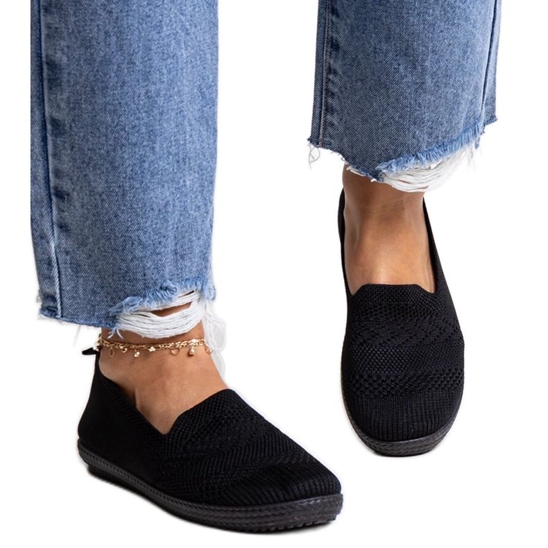 Sneaker slip-on in tessuto Shadhi nero