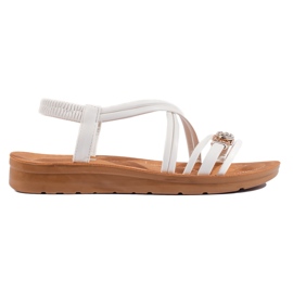 Sandali da donna bianchi con suola spessa bianco
