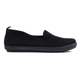 Slip-on da donna in tessuto nero