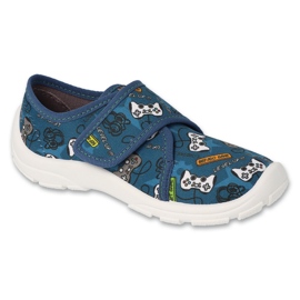 Ciabatte per bambini Befado con velcro 974Y567 blu navy