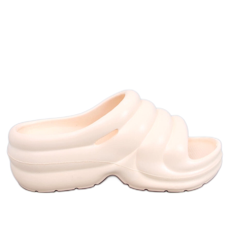 Infradito in schiuma Brassie Beige sulla piattaforma - beige chiaro