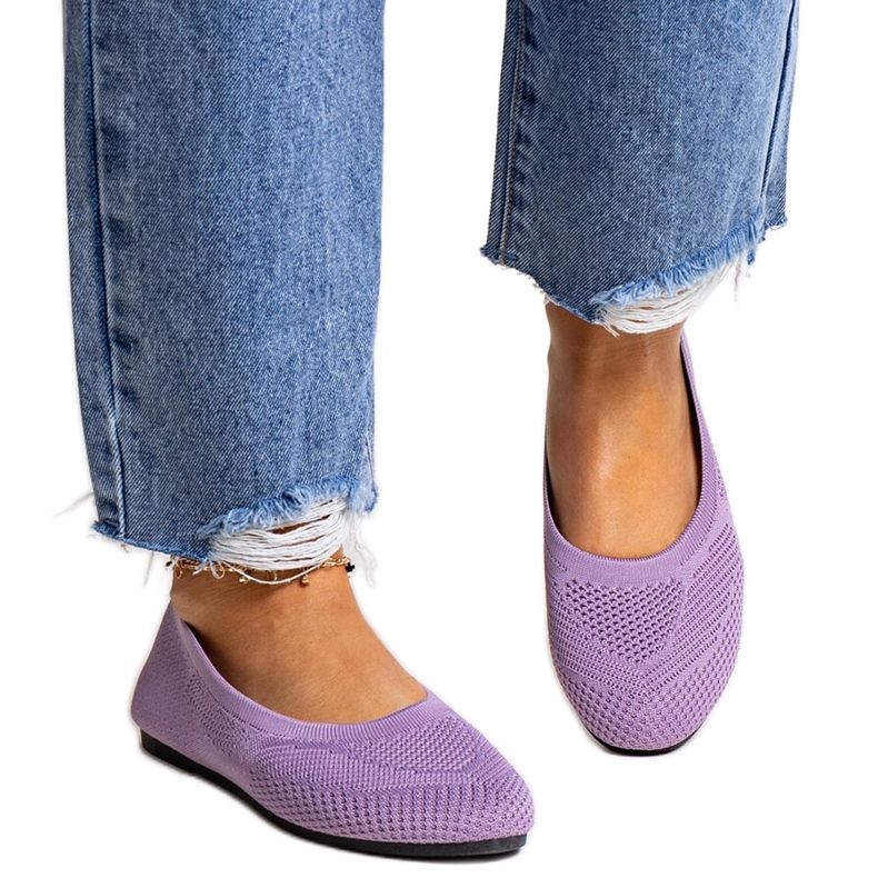 Ballerine in tessuto viola di Yafia