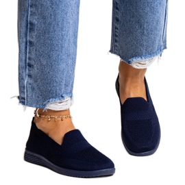 Sneaker slip-on Abadly di colore blu navy