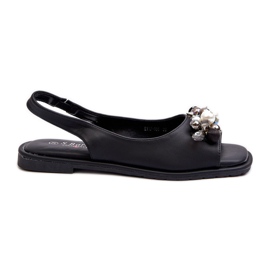 Sandali Da Donna Con Decorazioni S.Barski KV27-004 Nero