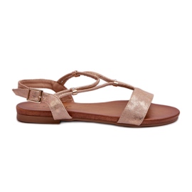 Sandali Bassi Con Cinturini Da Donna S.Barski KV27-010 Oro d'oro