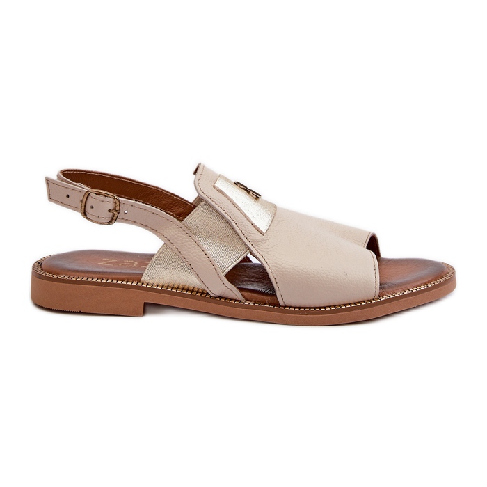 Zazoo 40385 Sandali in pelle da donna Beige