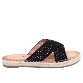Bakou Infradito espadrillas nere da donna nero