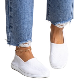 Shalha sneakers slip-on bianche bianca