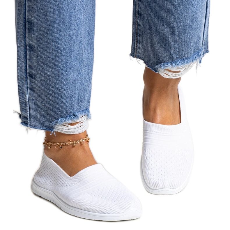 Shalha sneakers slip-on bianche bianca