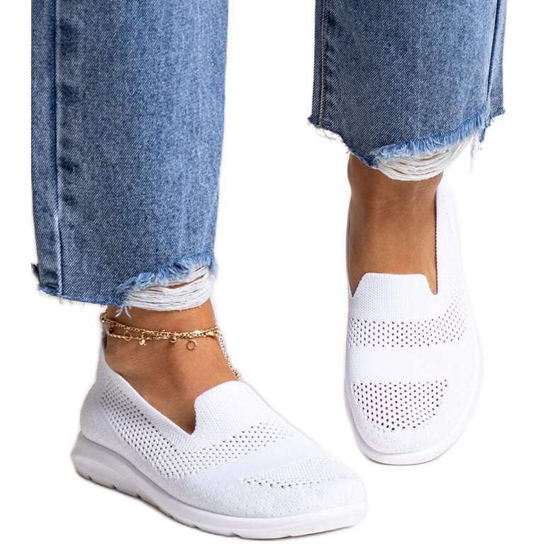 Sneaker bianche di Rahim con suola in schiuma bianca