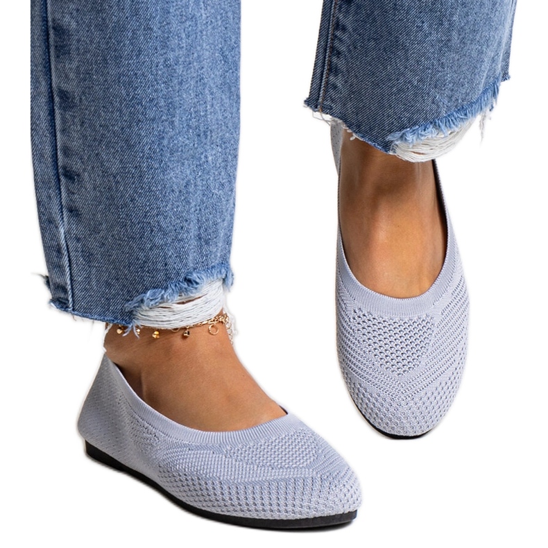 Ballerine in tessuto grigio di Yafia
