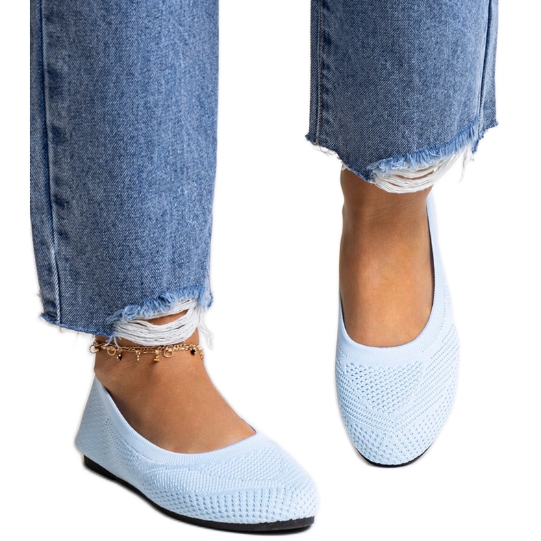 Ballerine in tessuto blu di Yafia