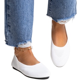 Ballerine in tessuto bianco di Yafia bianca