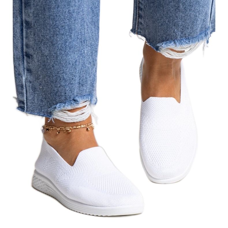 Sneaker slip-on Abadly bianche bianca