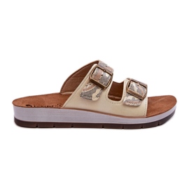 Comode Infradito da Donna Con Fibbie Inblu CP000045 Oro d'oro