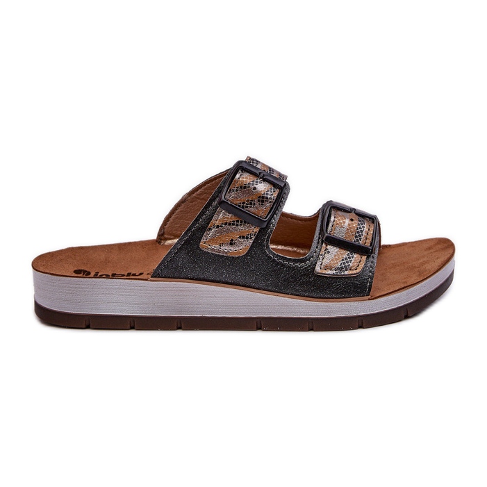 Comode Infradito da Donna Con Fibbie Inblu CP000045 Nero