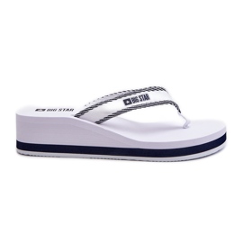 Infradito con zeppa da donna Big Star NN274A726 Bianco
