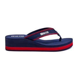 Infradito con zeppa da donna Big Star NN274A725 Blu navy