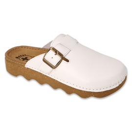 Ciabatte da donna Dr.ORTO Befado con fondo in pelle 179D004 bianco bianca