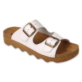 Ciabatte da donna Dr.ORTO Befado con fondo in pelle 179D003 bianco