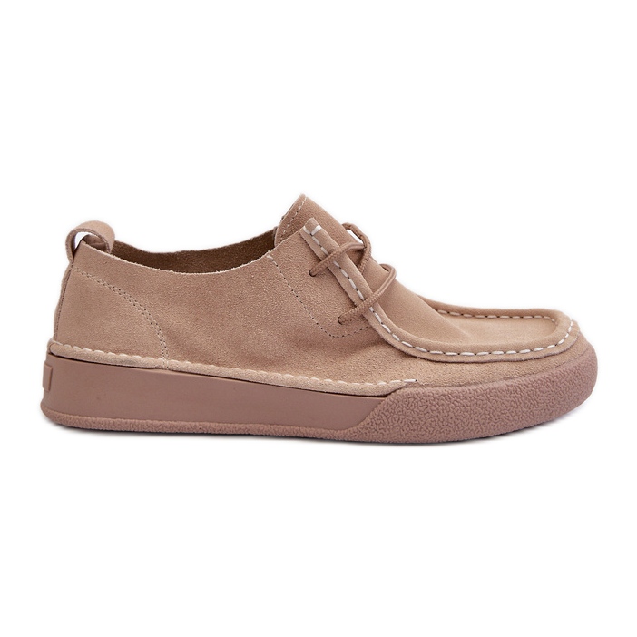 Sergio Leone SP021 Scarpe da Donna in camoscio Beige