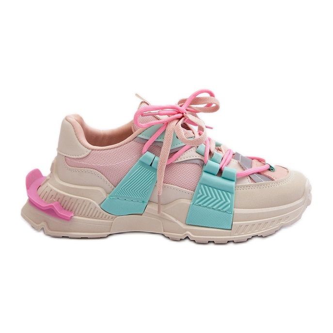 Scarpe sportive stringate alla moda da donna Rosa-Menta Chillout! beige