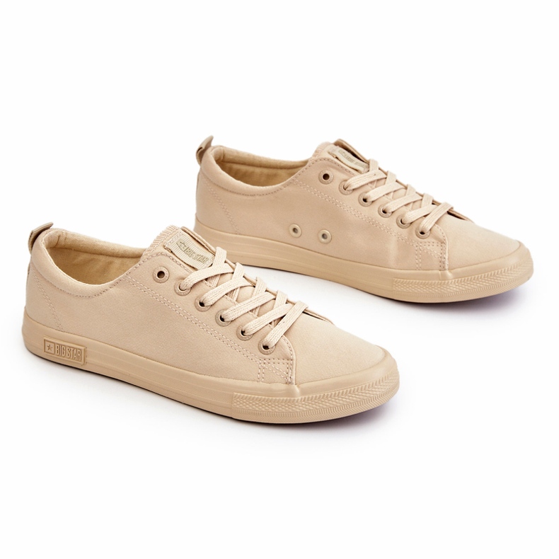 Sneakers basse lisce da donna Big Star LL274061 Beige