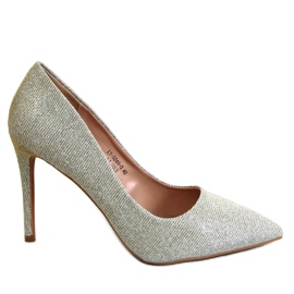 Anabelle LT.GOLD scarpe col tacco opalescenti da donna d'oro