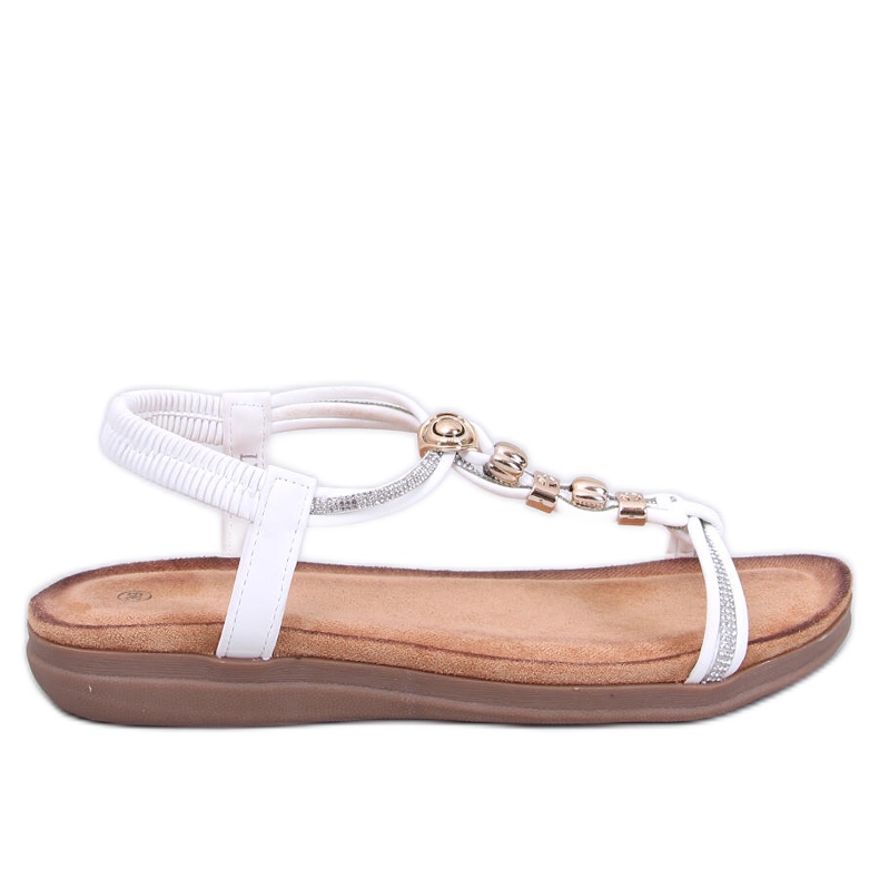 Sandali decorati con zirconi Isabey White bianca