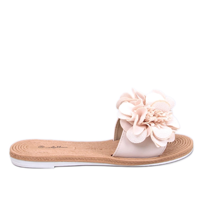Morbide infradito con fiori Diaye Beige