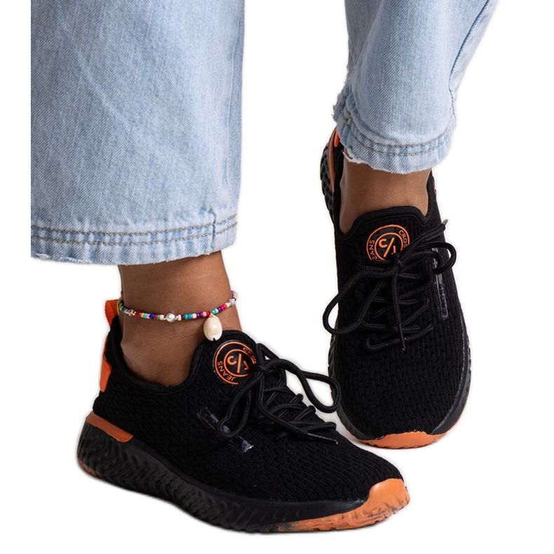 Sneakers Cross Jeans da donna in tessuto nero