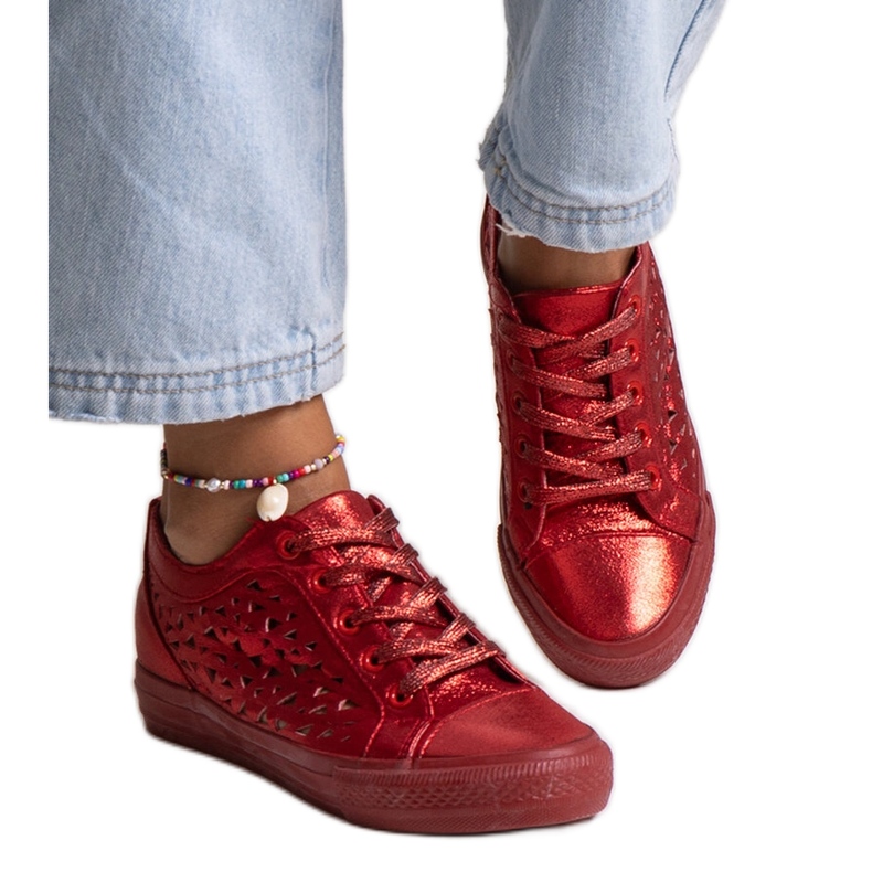 Bez marki Sneaker Safune traforate rosse rosso