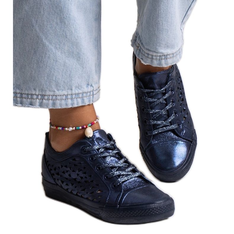 Bez marki Sneaker Safune traforate blu navy