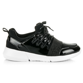 Scarpe sportive laccate nero