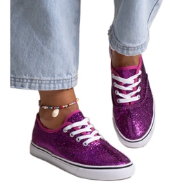 Scarpe da ginnastica lucide rosa Merri