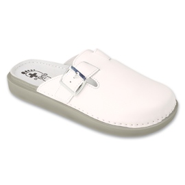 Ciabatte da donna Dr.ORTO Befado con fondo in pelle 179D002 bianco bianca