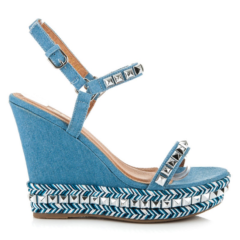 Comer Sandali con zeppa con getti blu
